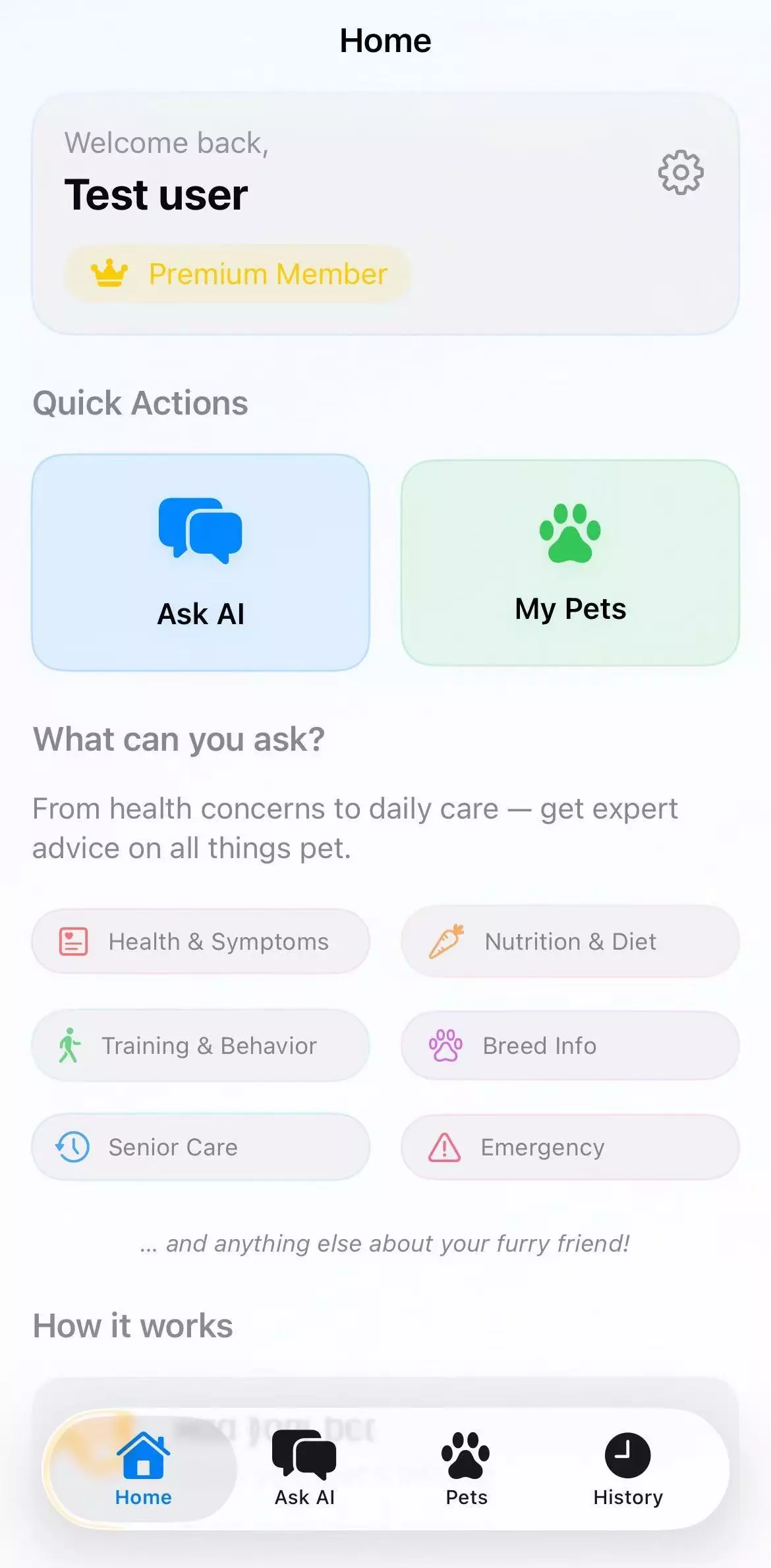 Vetly app interface